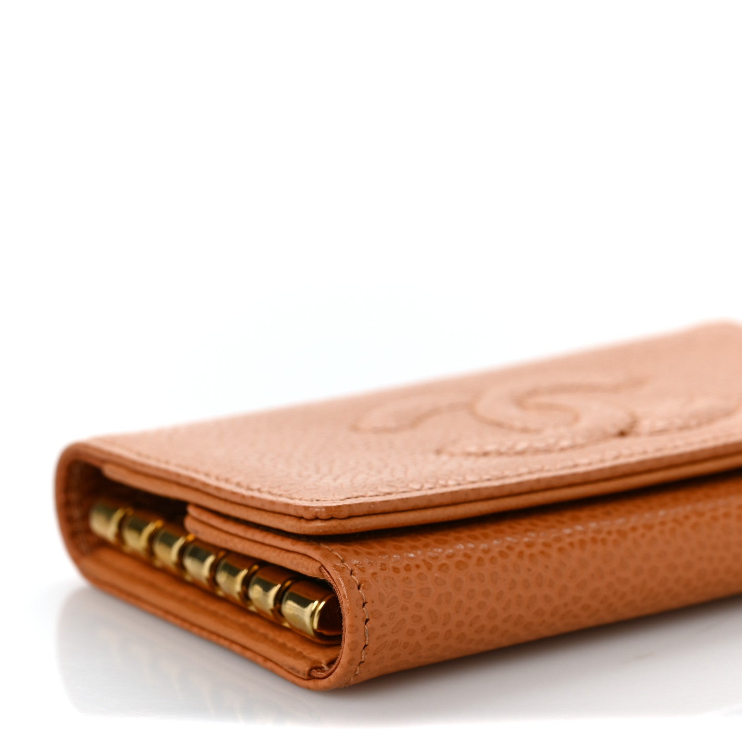 Chanel Caviar Timeless CC 6 Key Holder Case Light Brown 7 of 9