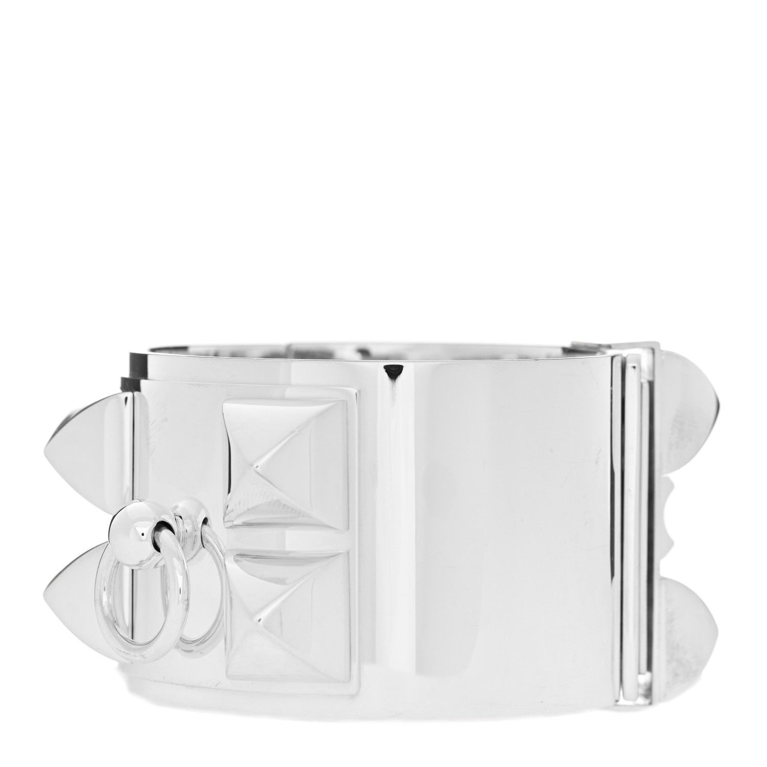 Hermes Sterling Silver Collier De Chien Bracelet LG 1 of 3