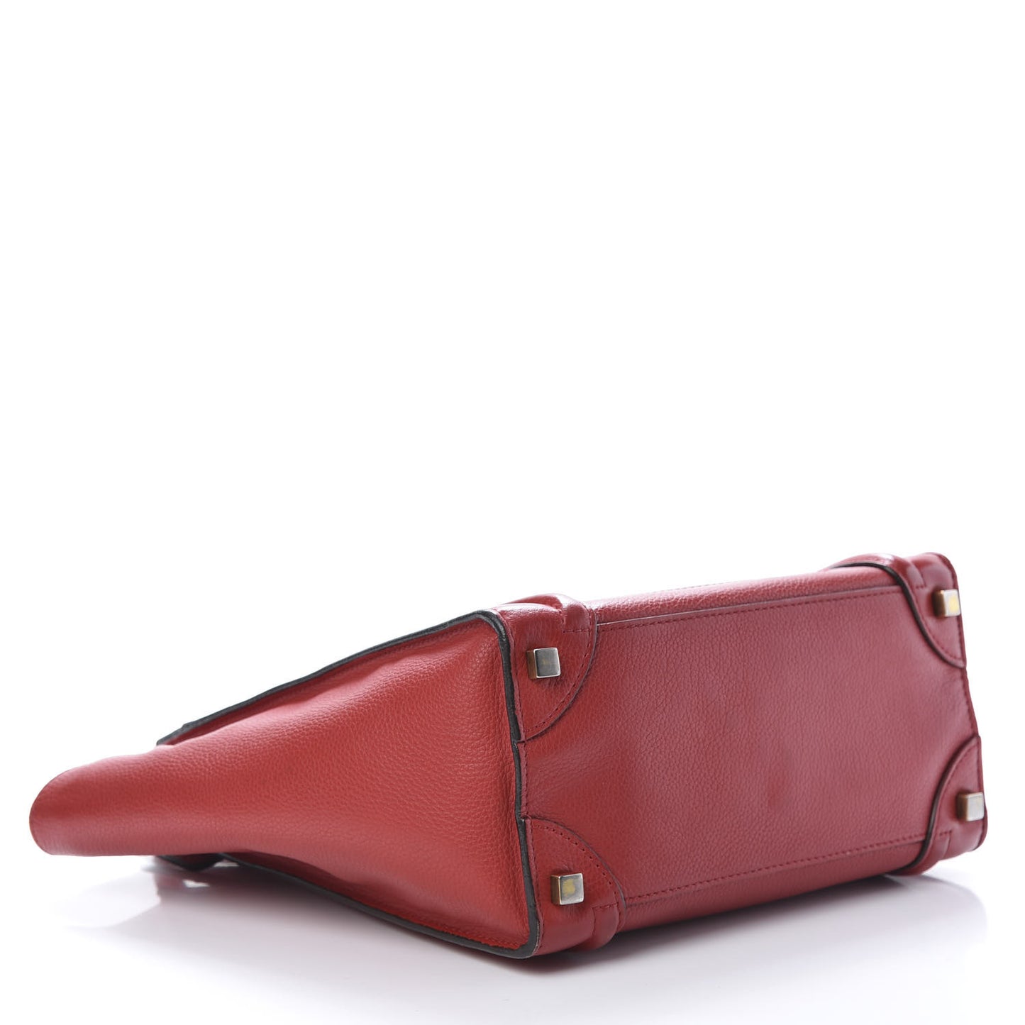 Drummed Calfskin Micro Luggage Coquelicot