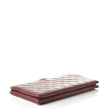 Chanel Caviar Quilted Small Zipped Boy Pouch Burgundy 4 of 10
