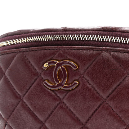 Chanel Shiny Lambskin Enamel Quilted CC Slide Waist Bag Fanny Pack  Burgundy 11 of 11