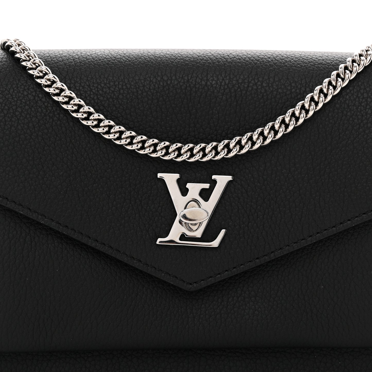 Soft Calfskin My Lockme Chain Pochette Black