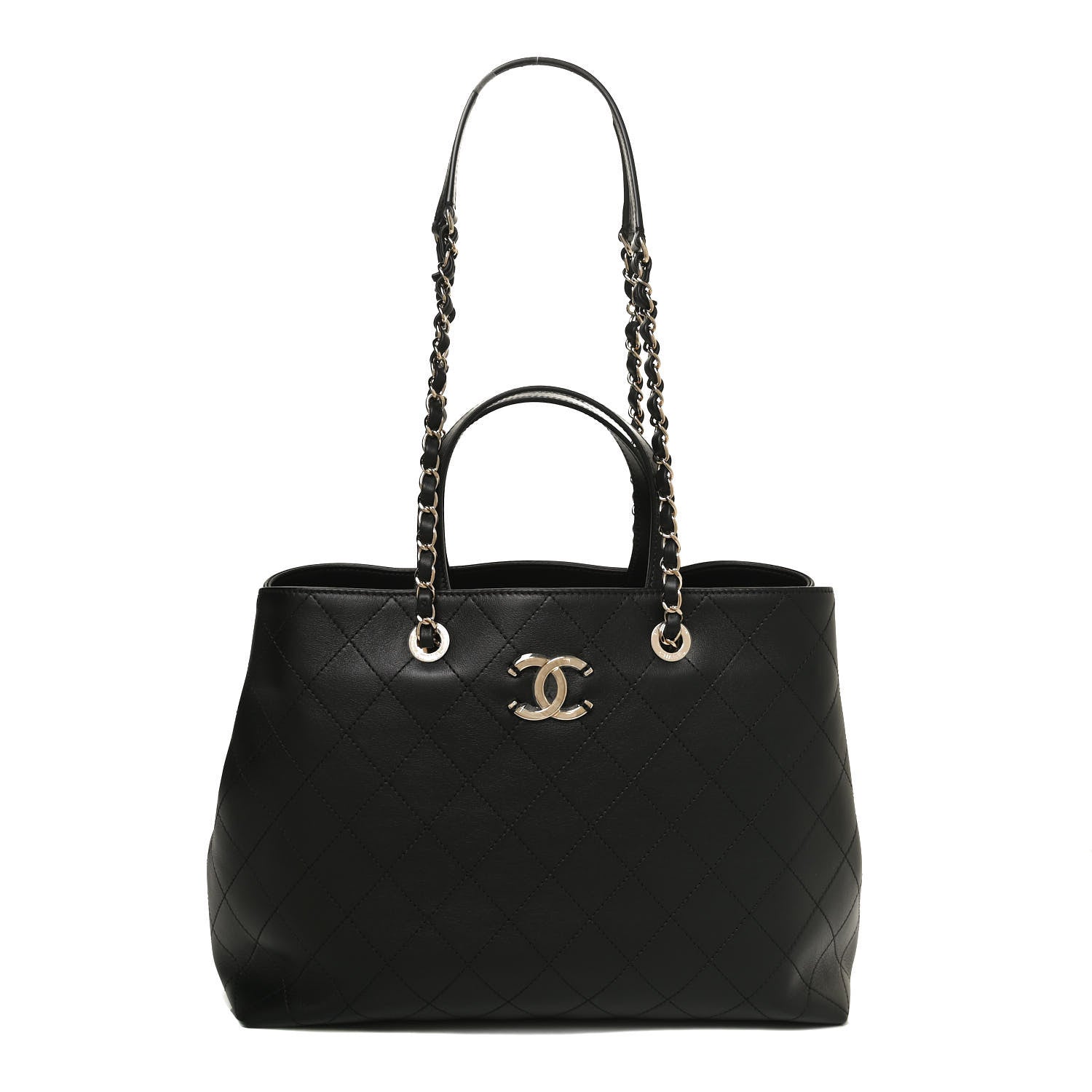 Chanel Calfskin Large Serial Shopper Tote Black 1 of 10