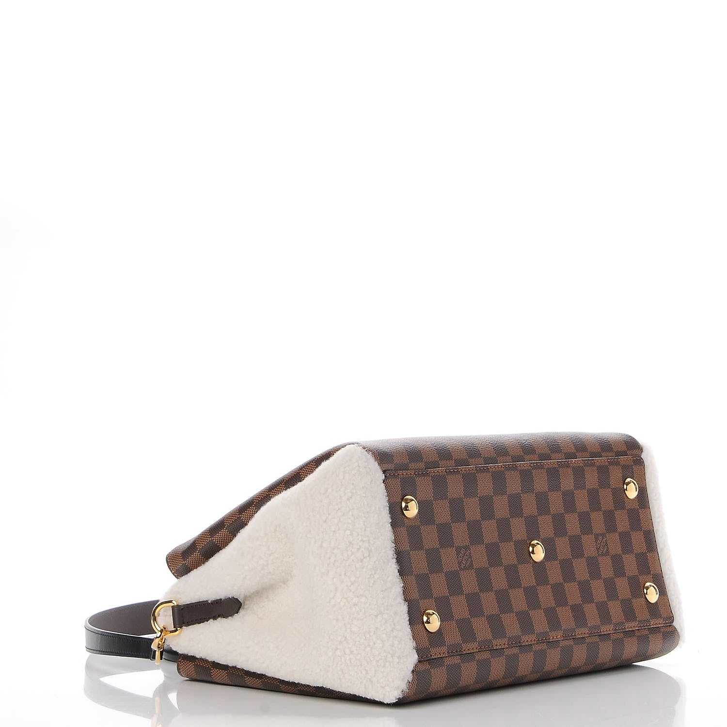 Louis Vuitton Damier Ebene Shearling Normandy 5 of 9