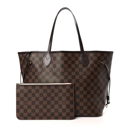 Louis Vuitton Damier Ebene Neo Neverfull MM Rose Ballerine 1 of 10