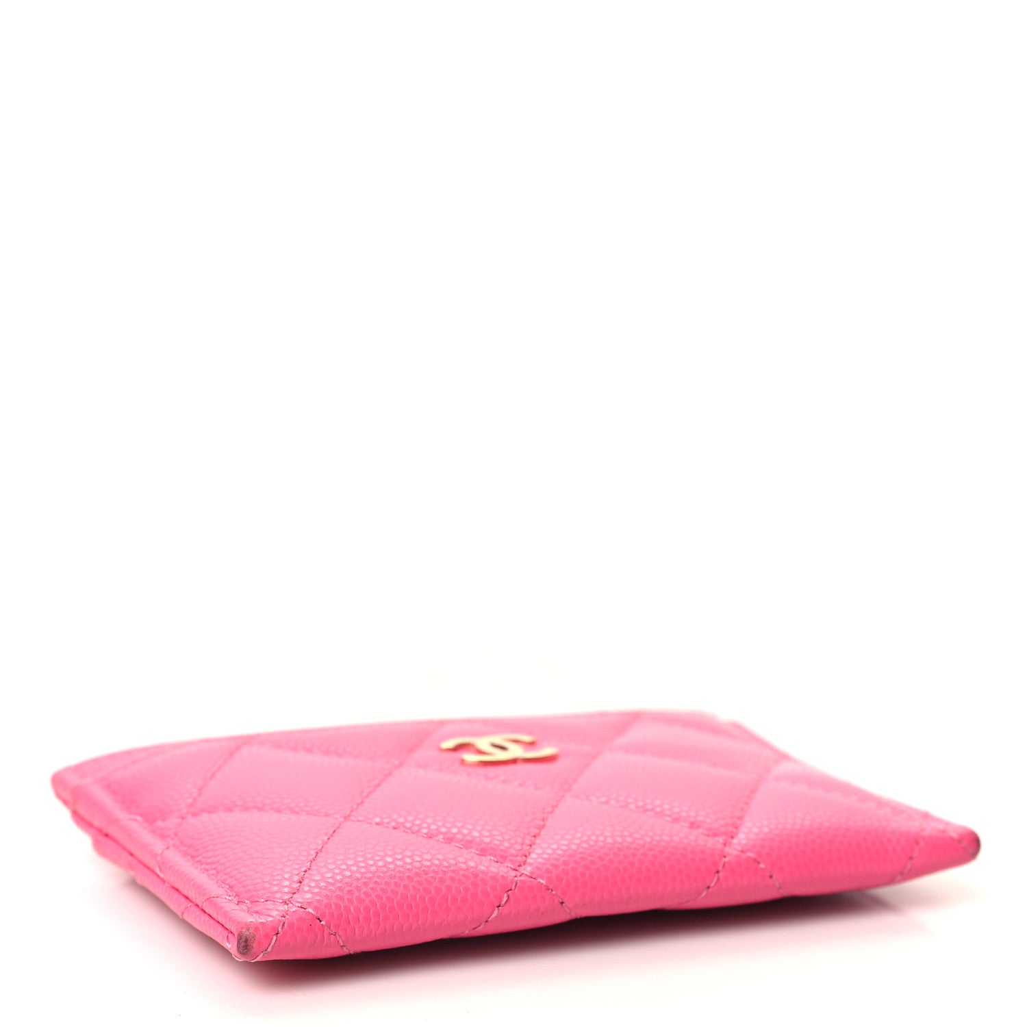 Chanel Caviar Quilted Card Holder Dark Pink 4 of 9