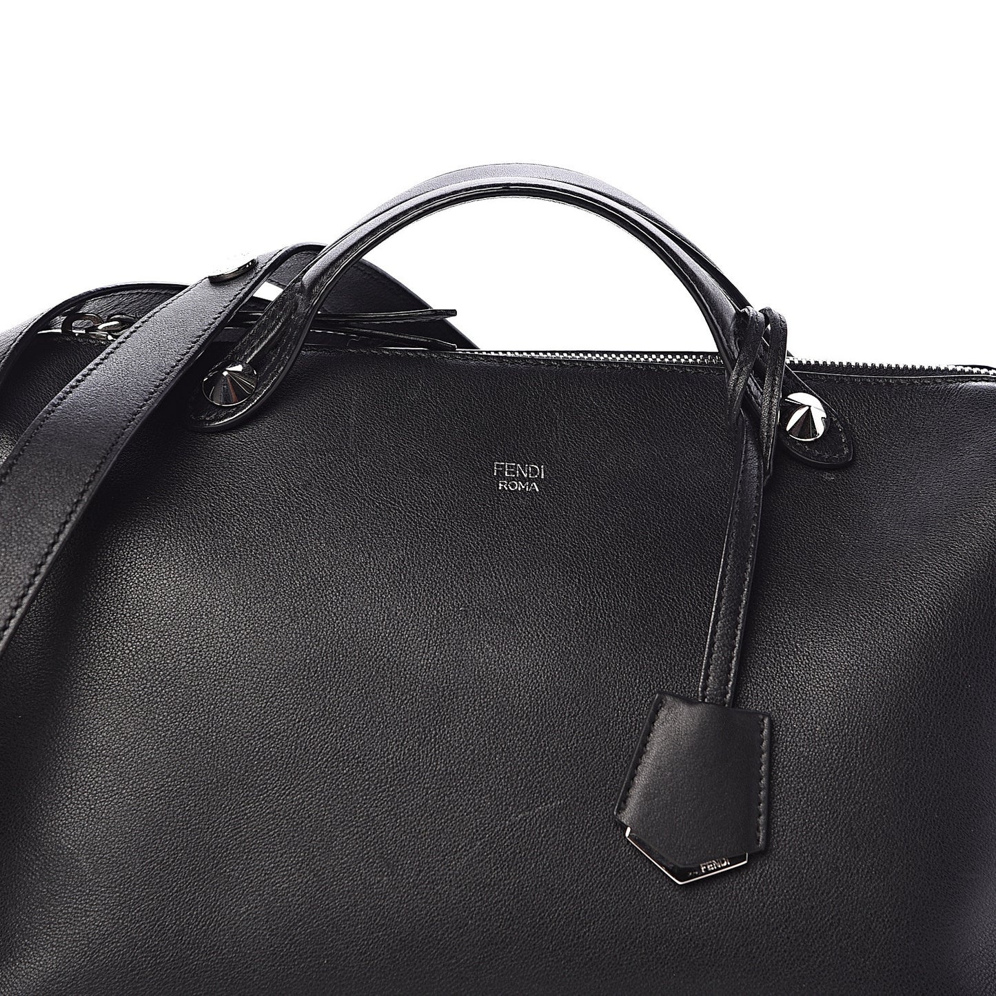 Vitello Dolce Marmol Large By The Way Boston Bag Black