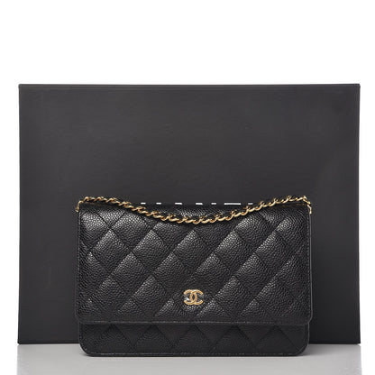 Chanel Caviar Quilted Wallet On Chain WOC Black 9 of 9