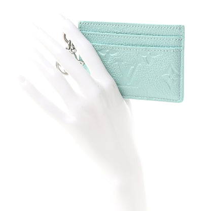 Louis Vuitton Empreinte Monogram LV Charms Card Holder Pearly Lagoon Turquoise 2 of 12