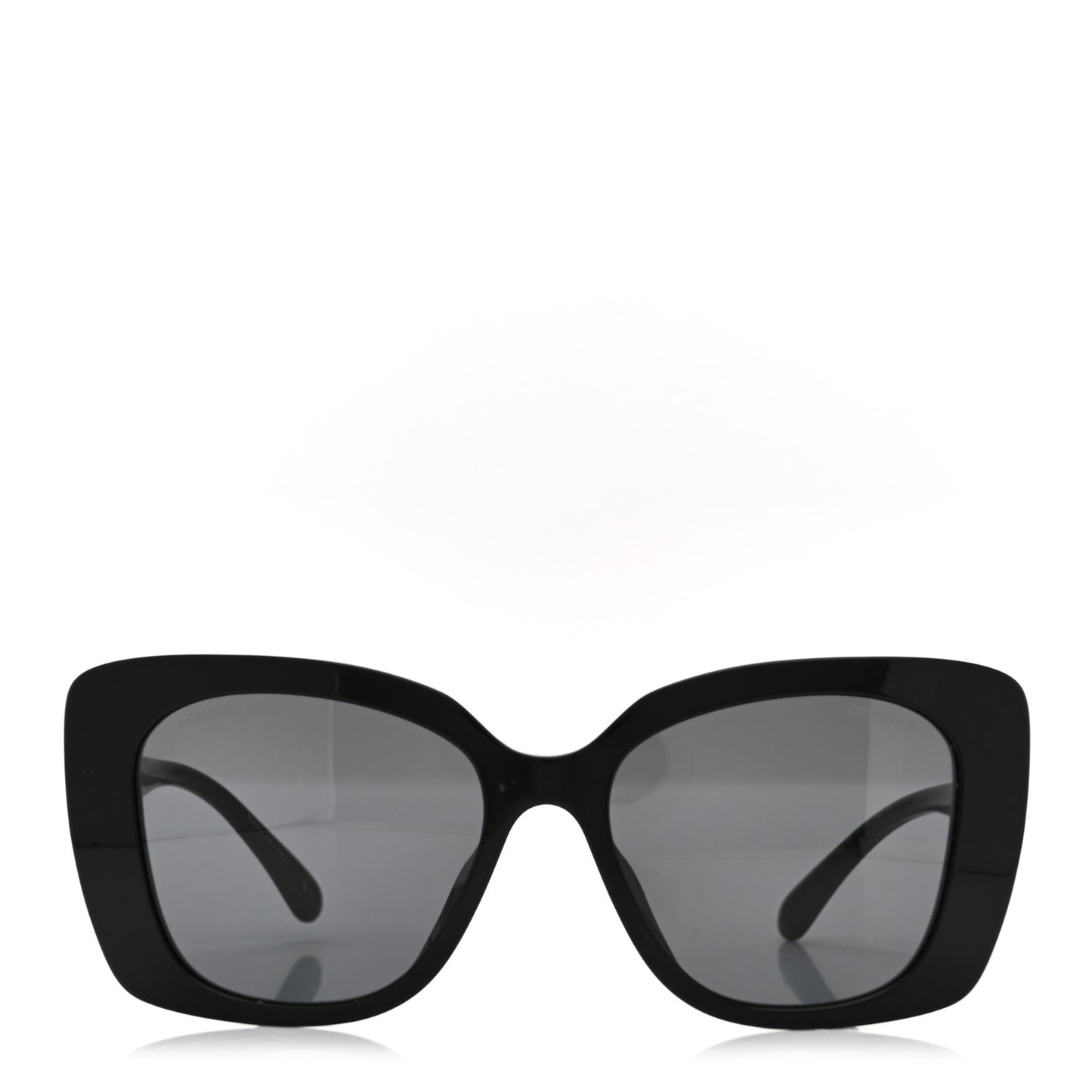 Acetate Strass Square Sunglasses 5422-B-A Black White