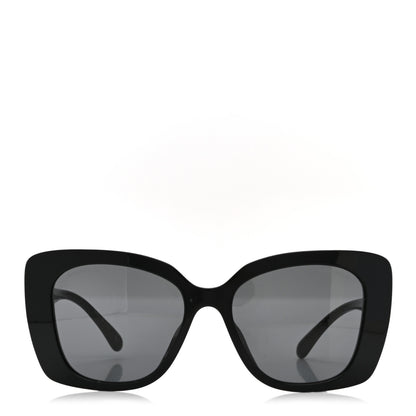 Chanel Acetate Strass Square Sunglasses 5422-B-A Black White 2 of 7