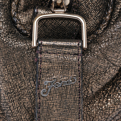 Fendi Zucca Goatskin Spy Bowler Tobacco Bronzo 5 of 10