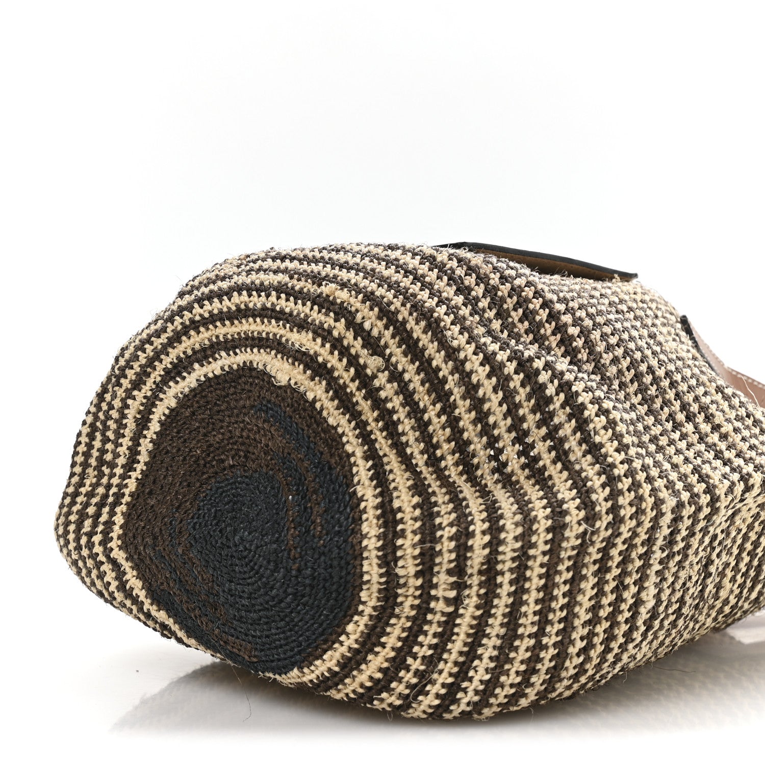 Loewe Paula's Ibiza Raffia Striped Round Basket Bag Natural Tan Multicolor 9 of 9