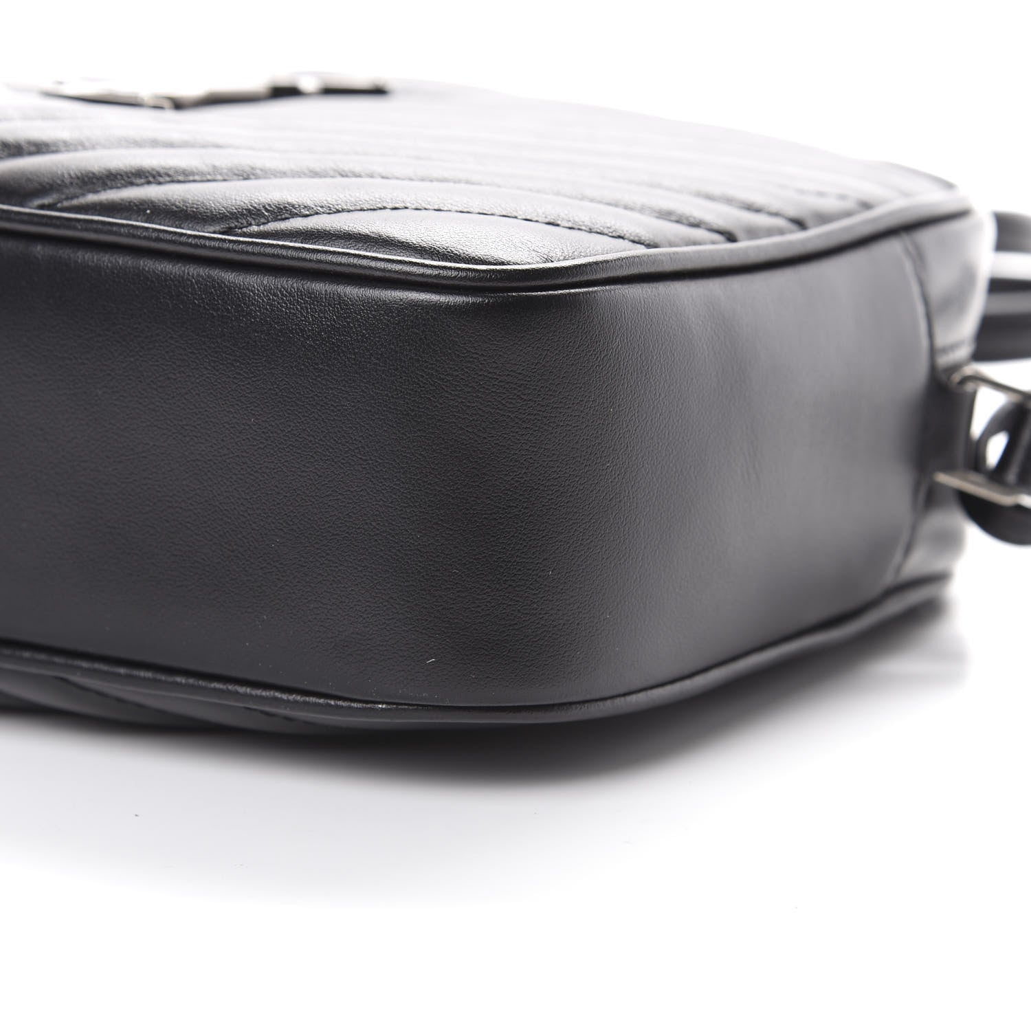 Saint Laurent Calfskin Matelasse Monogram Lou Camera Bag Black 8 of 9