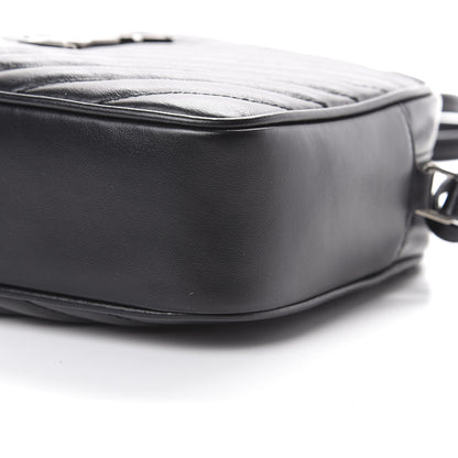 Saint Laurent Calfskin Matelasse Monogram Lou Camera Bag Black 8 of 9