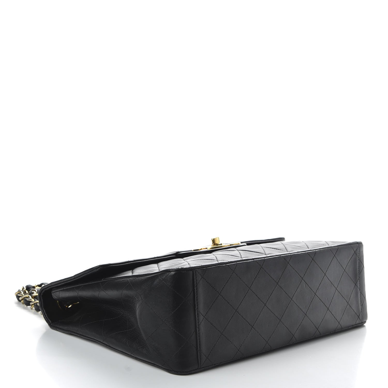 Chanel Lambskin Quilted XL Jumbo Single Flap Black 4 of 10