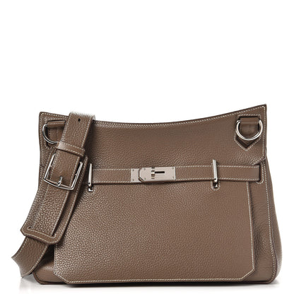 Hermes Taurillon Clemence Jypsiere 34 Etoupe 1 of 9