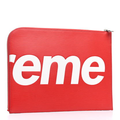 Louis Vuitton X SUPREME Epi Pochette Jour GM Red 3 of 9