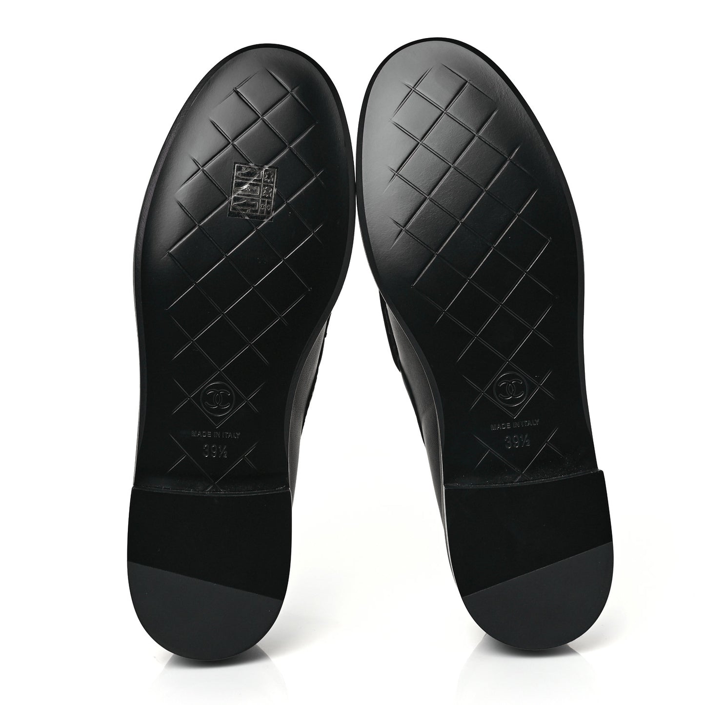 Lambskin Quilted CC Turnlock Loafers 39.5 Black