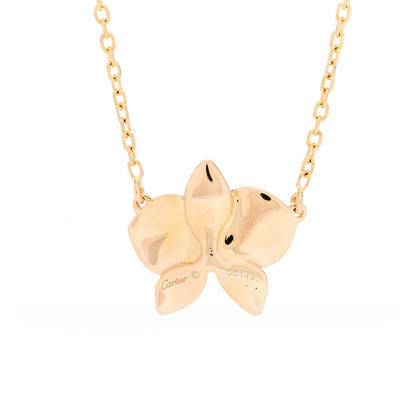 Cartier 18K Pink Gold Diamond Caresse D'Orchidees Par Cartier Pendant Necklace 3 of 5
