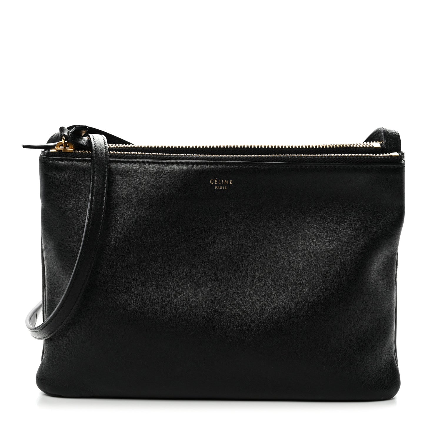 Lambskin Large Trio Crossbody Bag Black