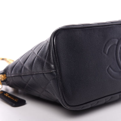 Chanel Caviar CC Tote Navy 6 of 10