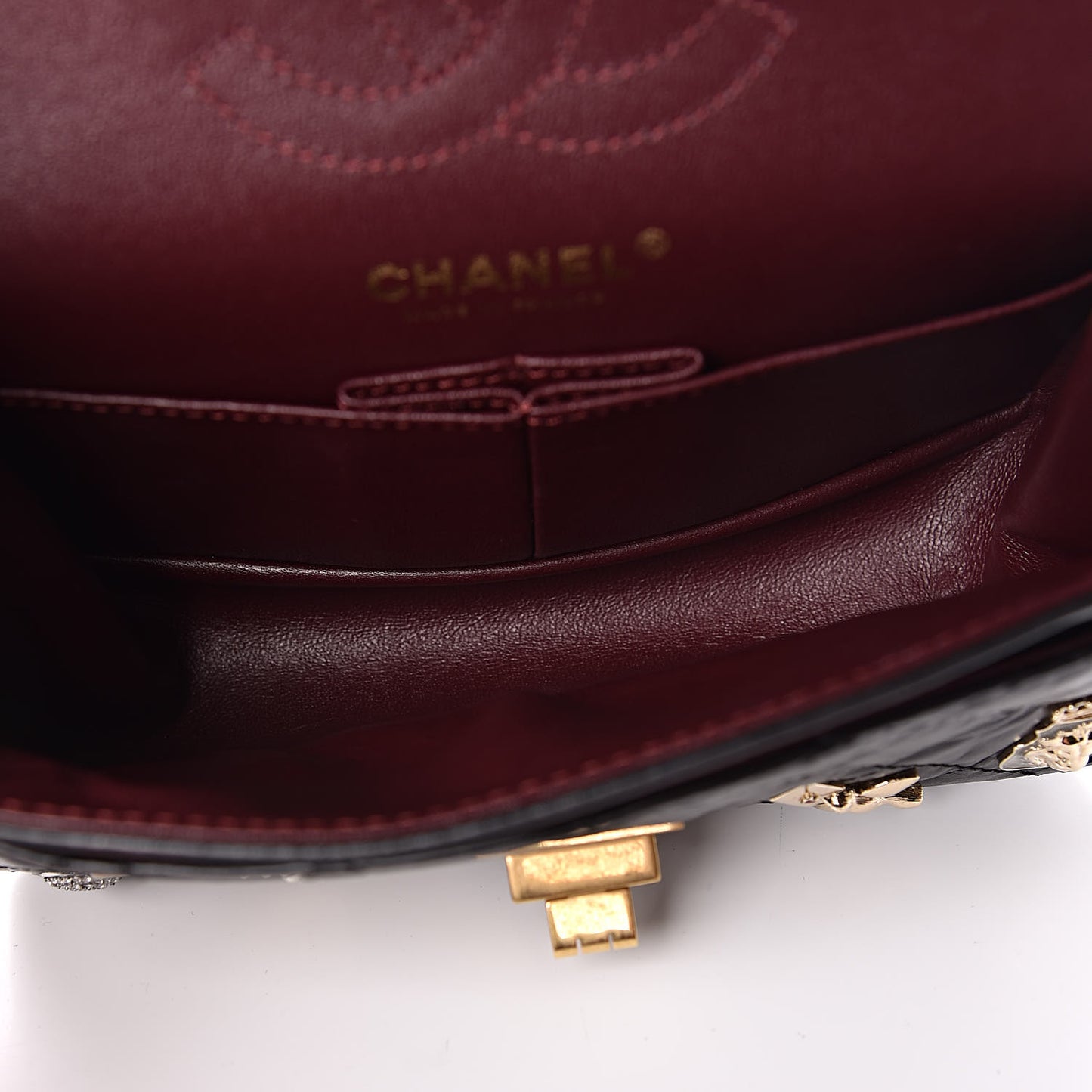 Aged Calfskin Lucky Charms 2.55 Reissue 224 Flap Black