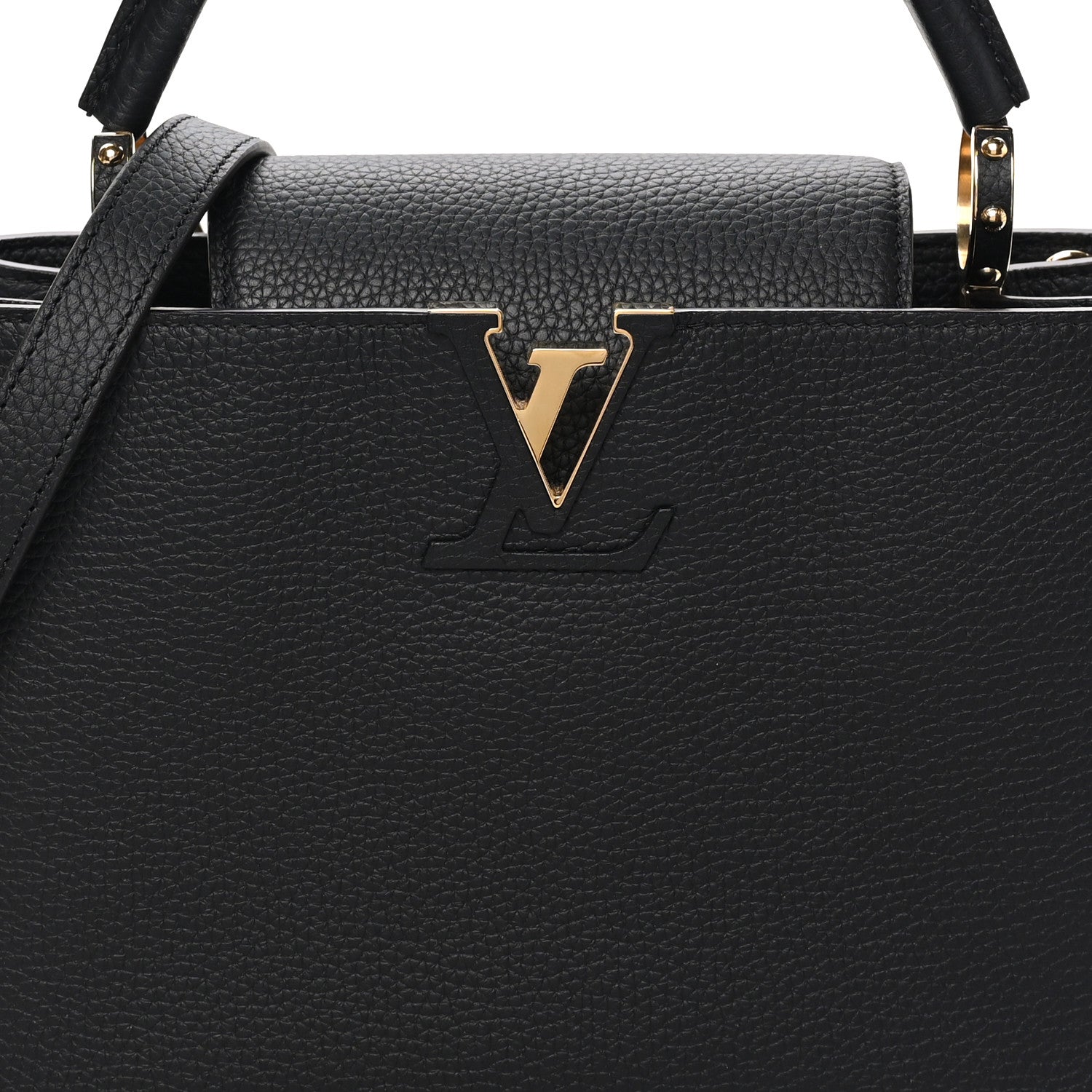 Louis Vuitton Taurillon Capucines BB Black 6 of 9