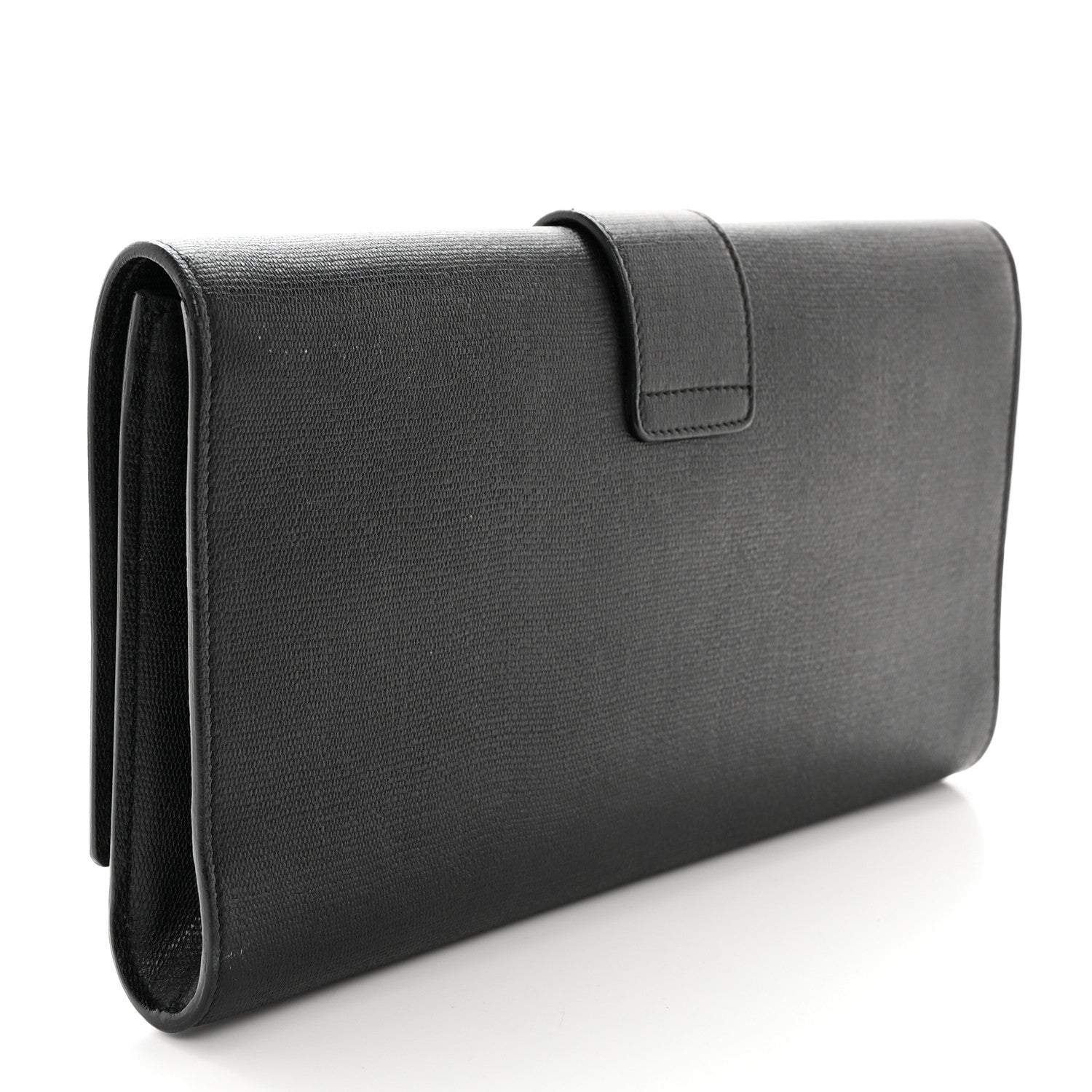 Saint Laurent Textured Calfskin Classic Y Ligne Clutch Black 3 of 13