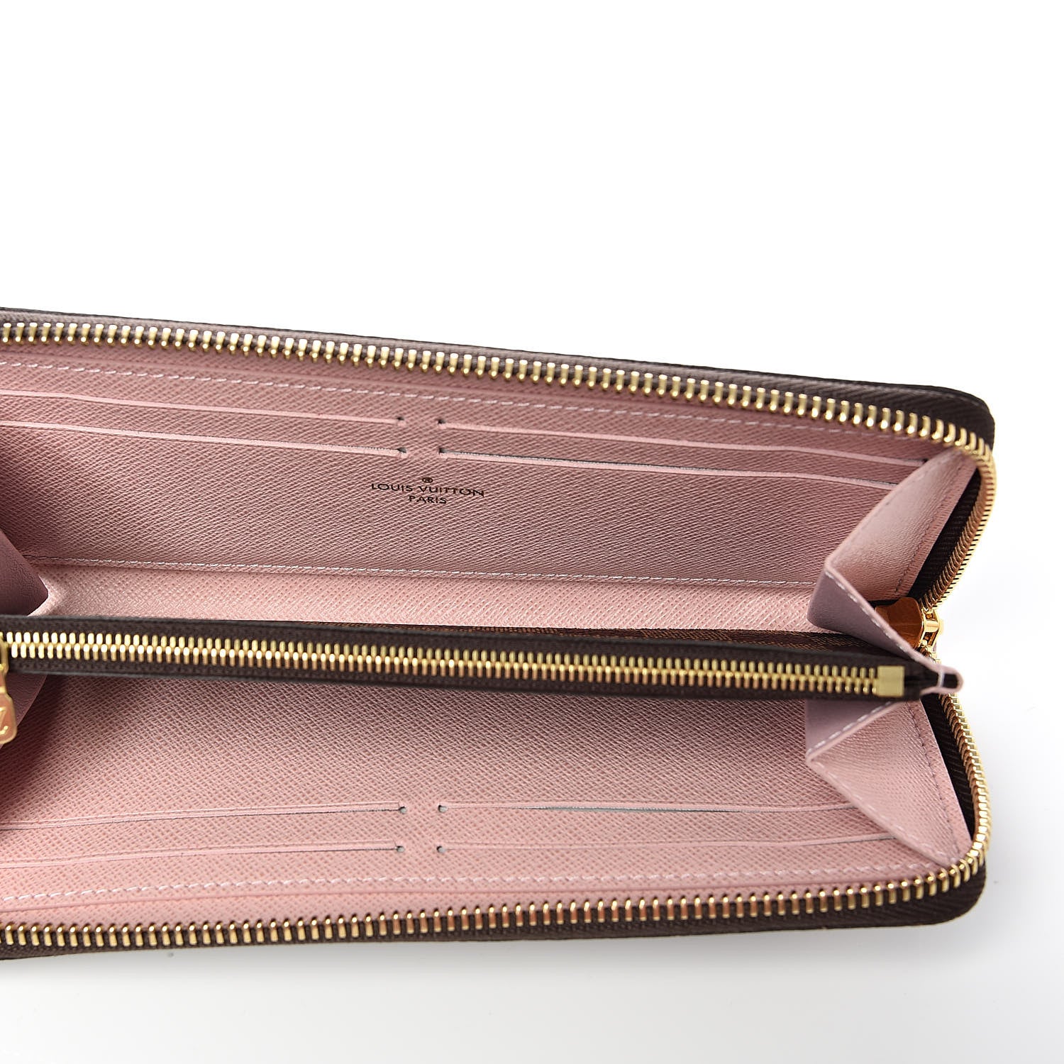 Louis Vuitton Damier Ebene Clemence Wallet Rose Ballerine 5 of 6
