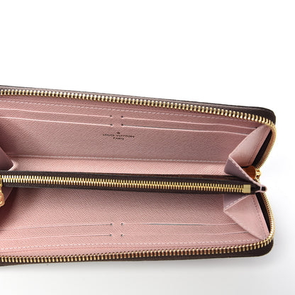 Louis Vuitton Damier Ebene Clemence Wallet Rose Ballerine 5 of 6