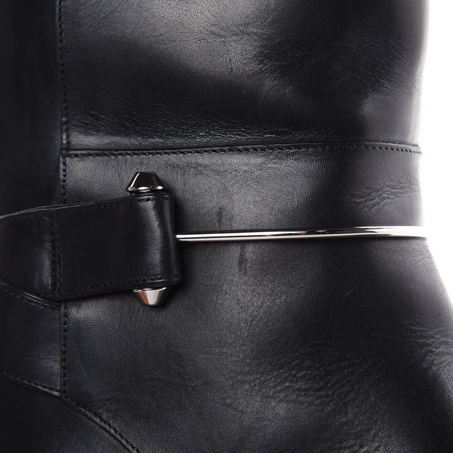 Calfskin Knee High Boots 40 Black