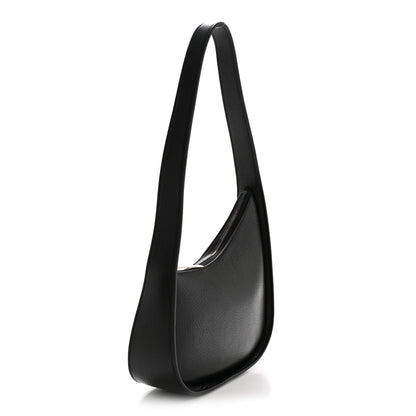 The Row Smooth Calfskin Half Moon Shoulder Bag Black 3 of 11