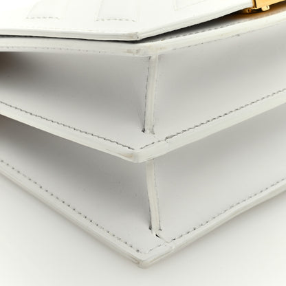 Off-White Calfskin Padded Diag Baby Binder Flap Bag White 8 of 9