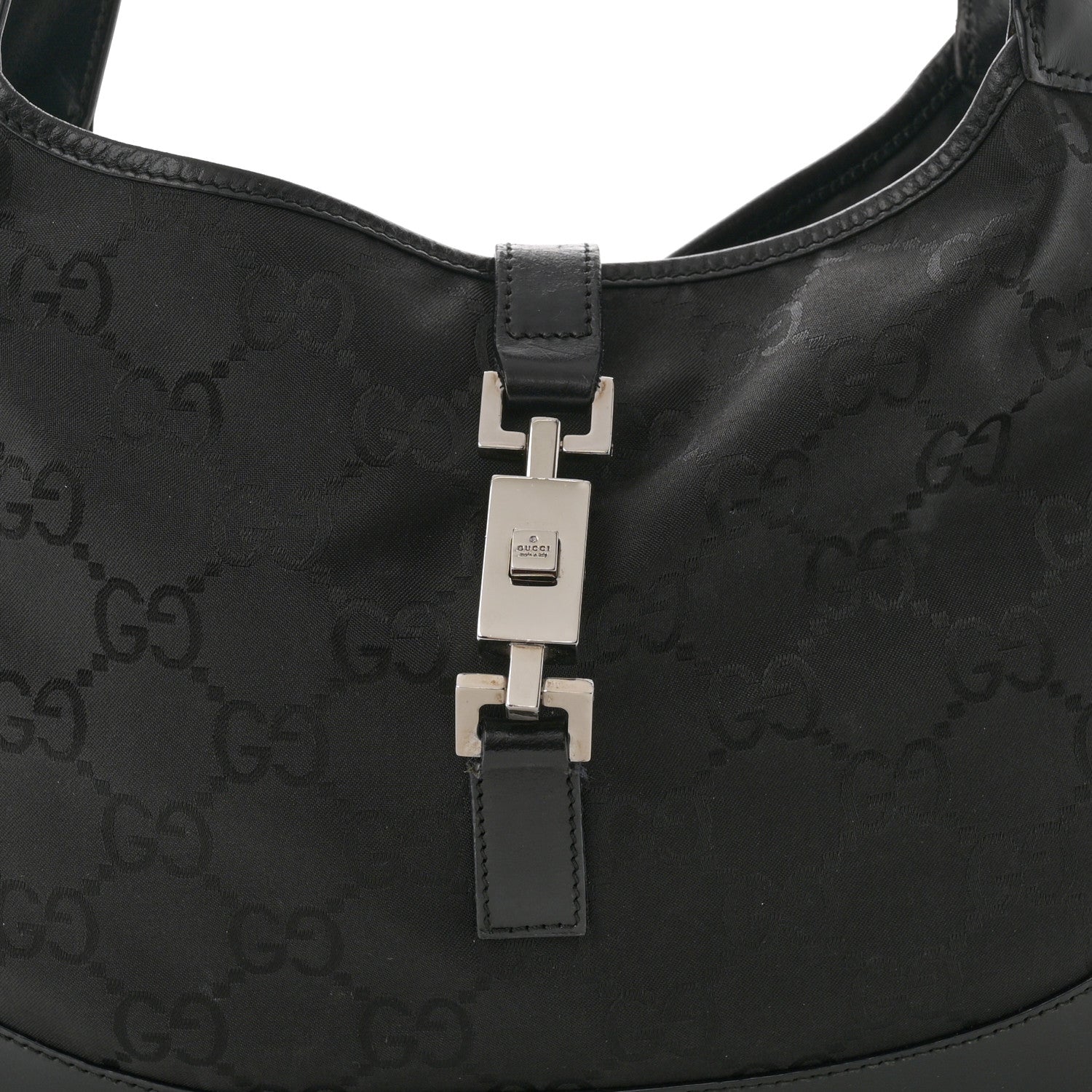 Gucci Monogram Small Jackie O Hobo Black 8 of 13