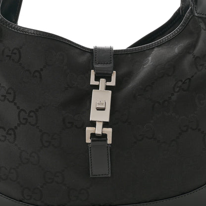 Gucci Monogram Small Jackie O Hobo Black 8 of 13