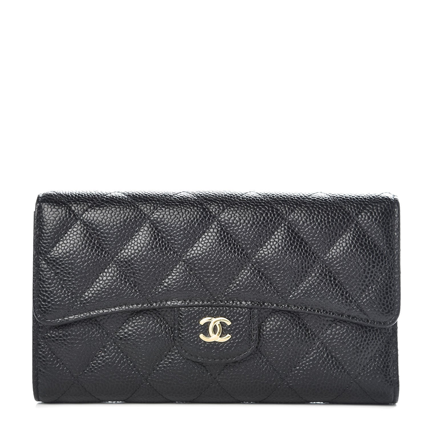 Chanel Caviar Quilted Large Flap Wallet Black 1 of 8