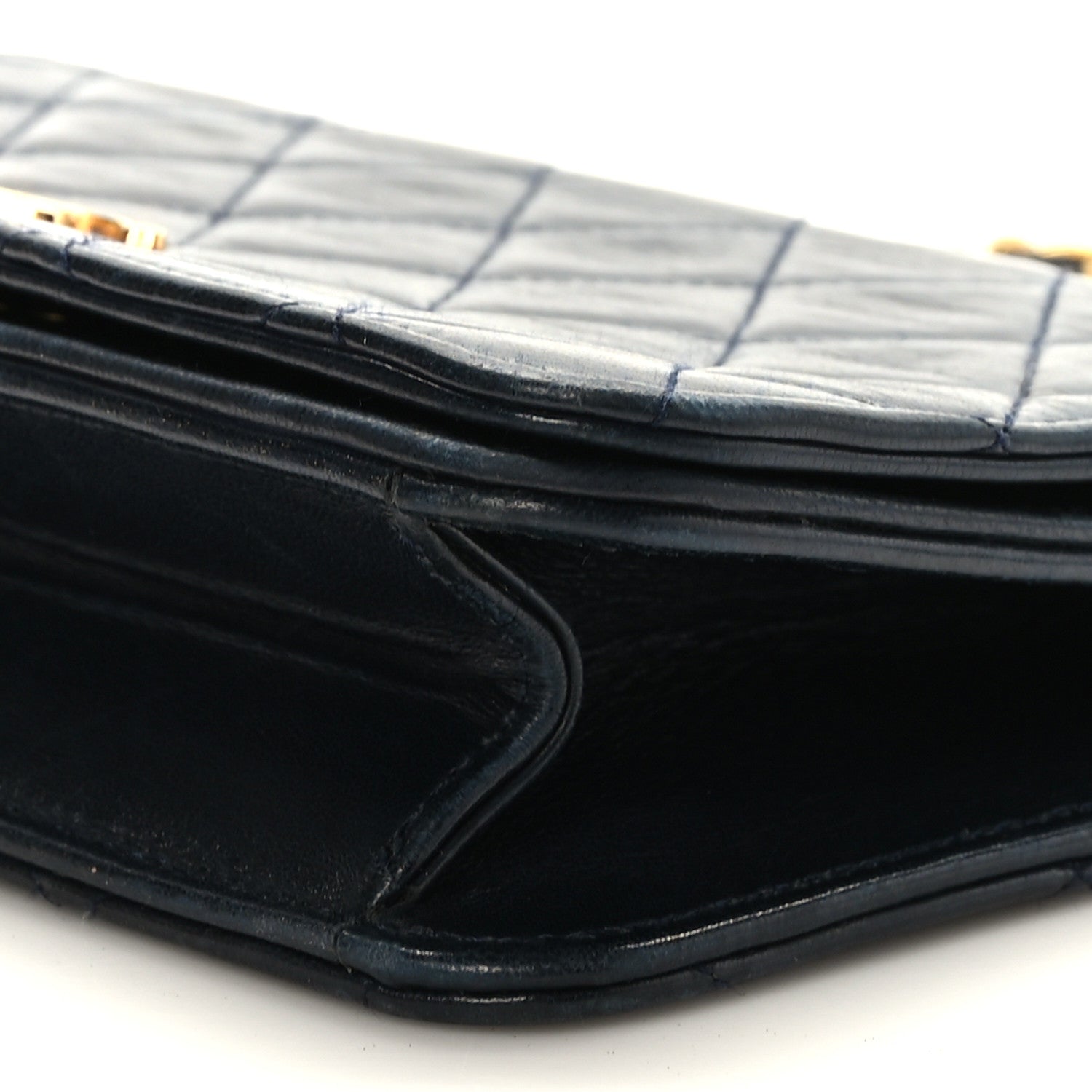 Chanel Lambskin Quilted Small Single Flap Navy 7 of 7