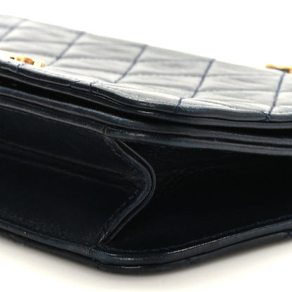 Chanel Lambskin Quilted Small Single Flap Navy 7 of 7