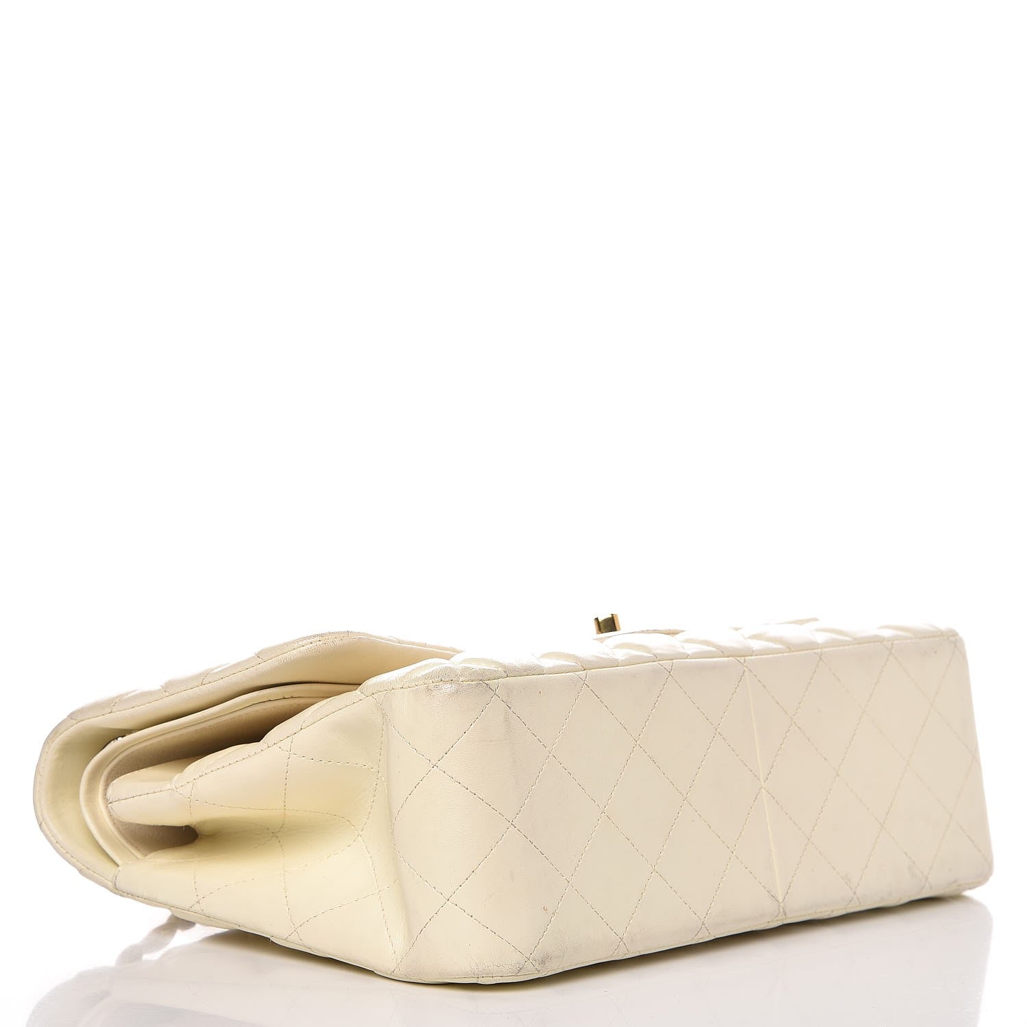 Chanel Lambskin Quilted Jumbo Double Flap Bag White 5 of 11