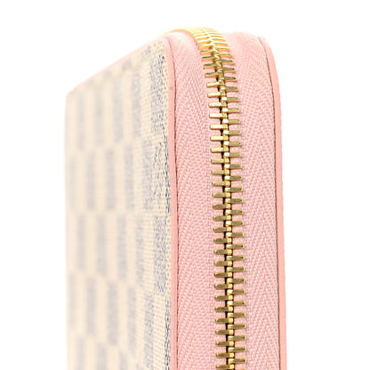 Louis Vuitton Damier Azur Zippy Wallet Rose Ballerine 8 of 9