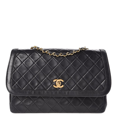Chanel Lambskin Quilted Medium Single Flap Black 1 of 15