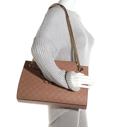Gucci Guccissima Large Emily Chain Shoulder Bag Camelia 2 of 9