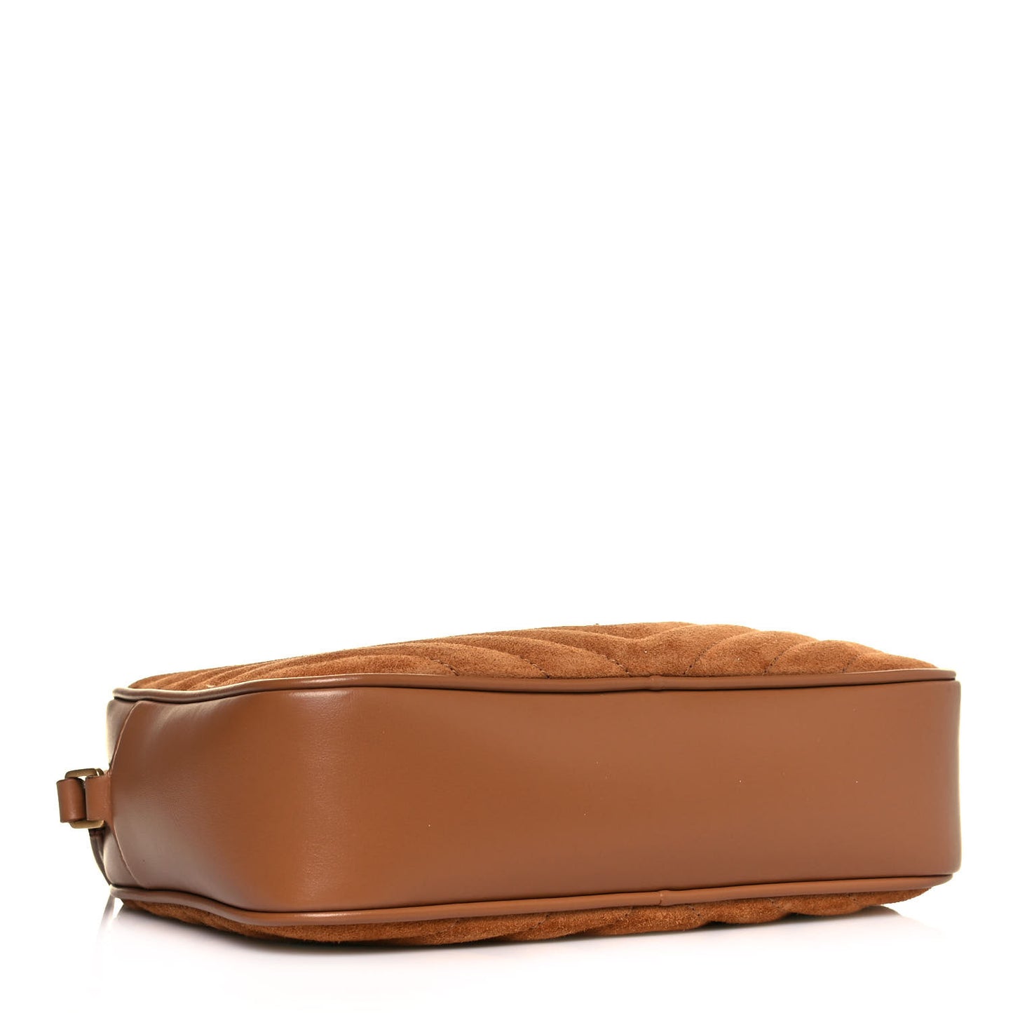 Suede Matelasse Monogram Lou Camera Bag Cinnamon