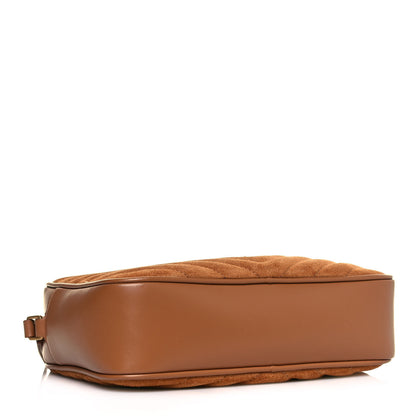 Saint Laurent Suede Matelasse Monogram Lou Camera Bag Cinnamon 3 of 11