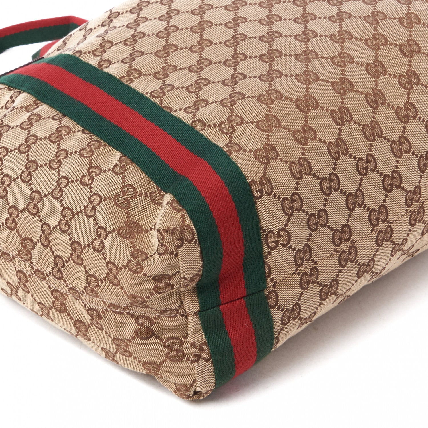 Gucci GG Monogram Medium Web Handle Vertical Tote Dark Brown 6 of 8