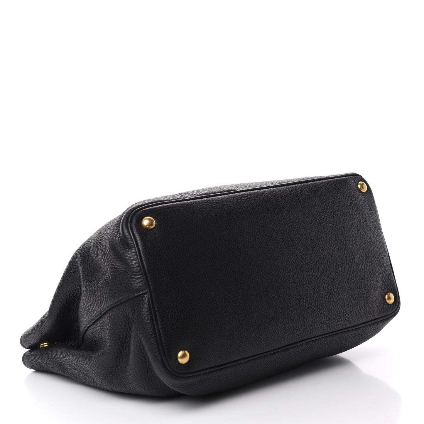 Vitello Daino Shopping Tote Black