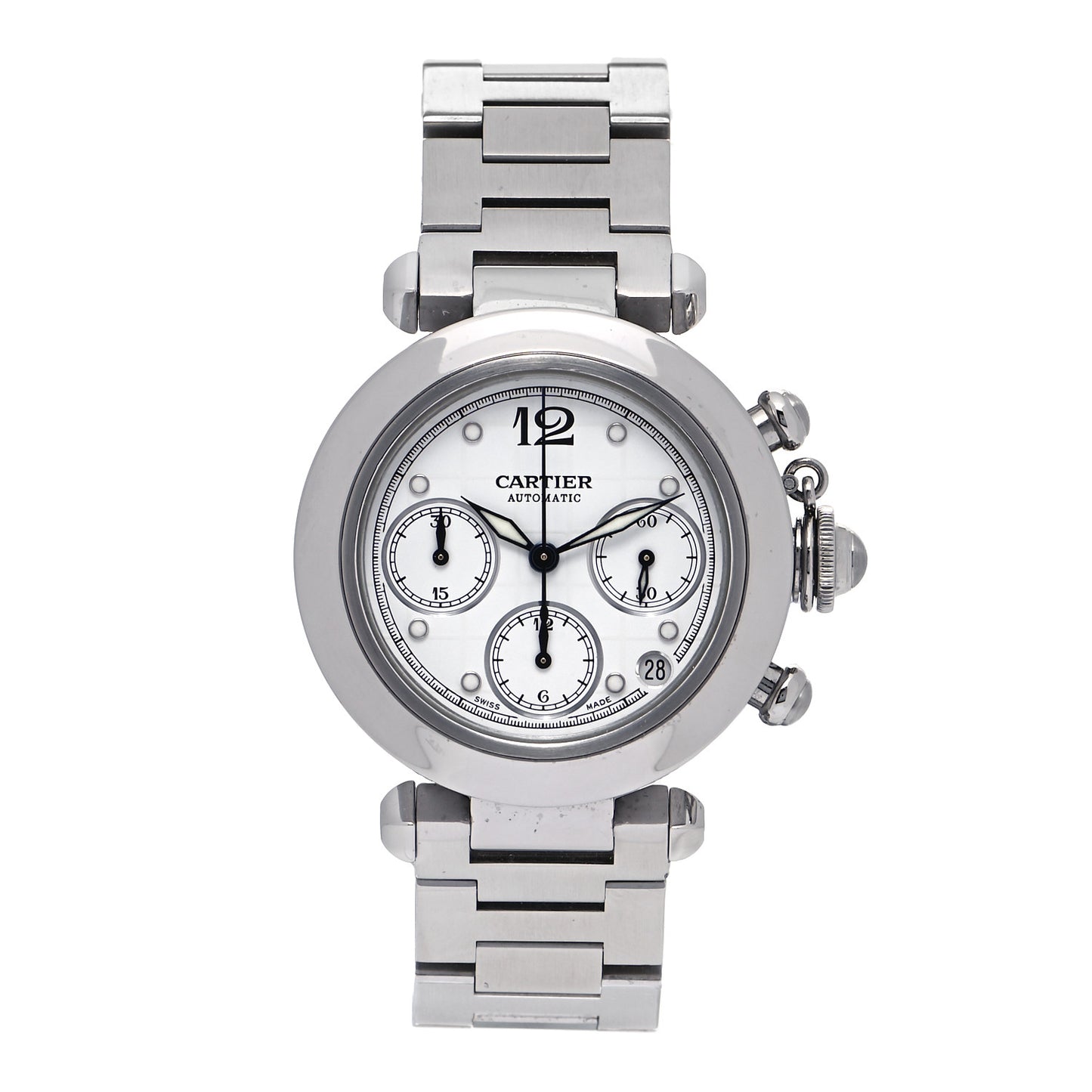 Stainless Steel 35mm Pasha C Chronograph Automatic Watch
