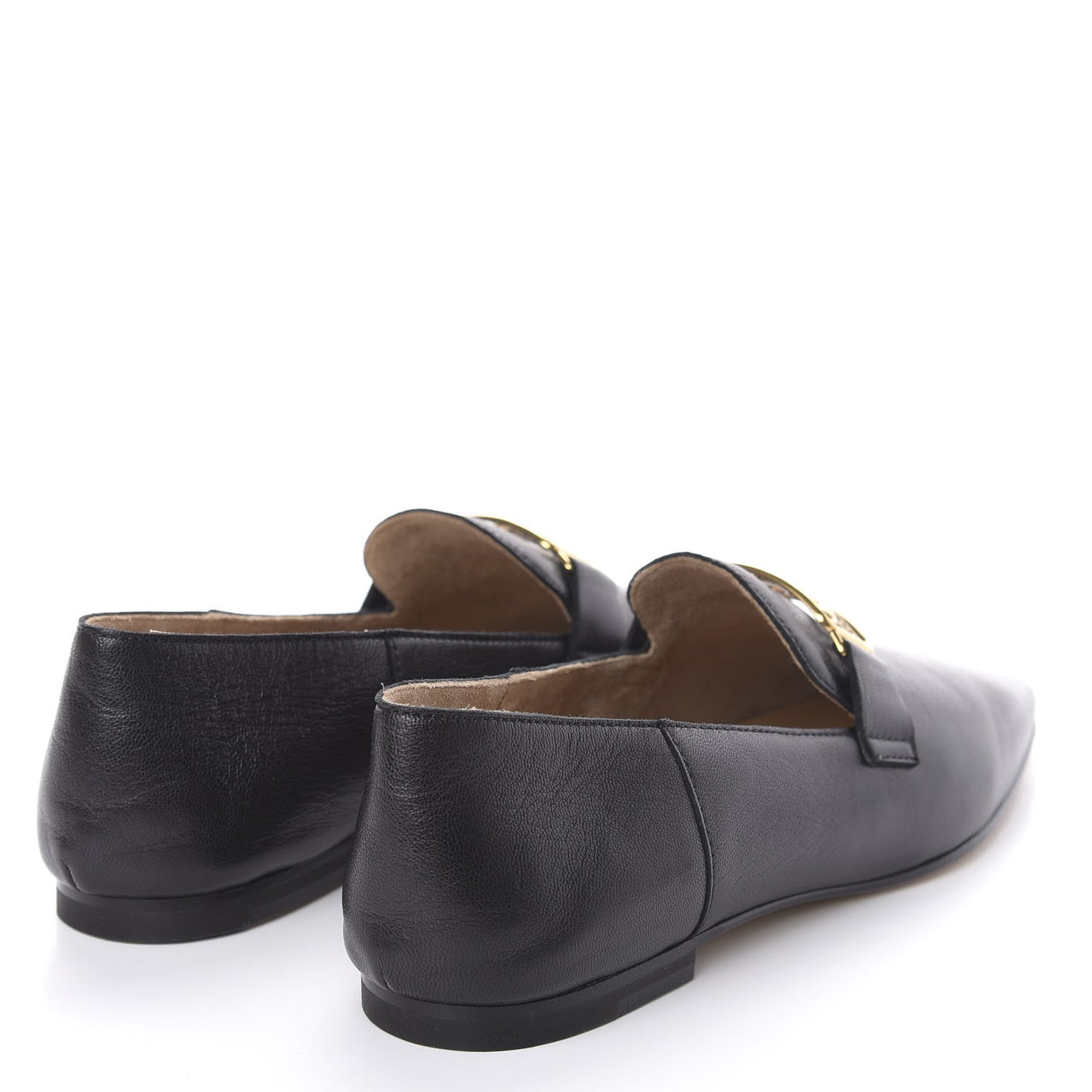 Supple Goatskin Womens Time Loafers 36.5 Black