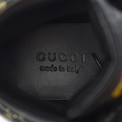 Gucci X DAPPER DAN Calfskin Laminated Ayers GG Micro Monogram Mens High Top Sneakers 8.5 Black 7 of 11